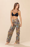myla Loose MELTING SPOT print trousers in light voile