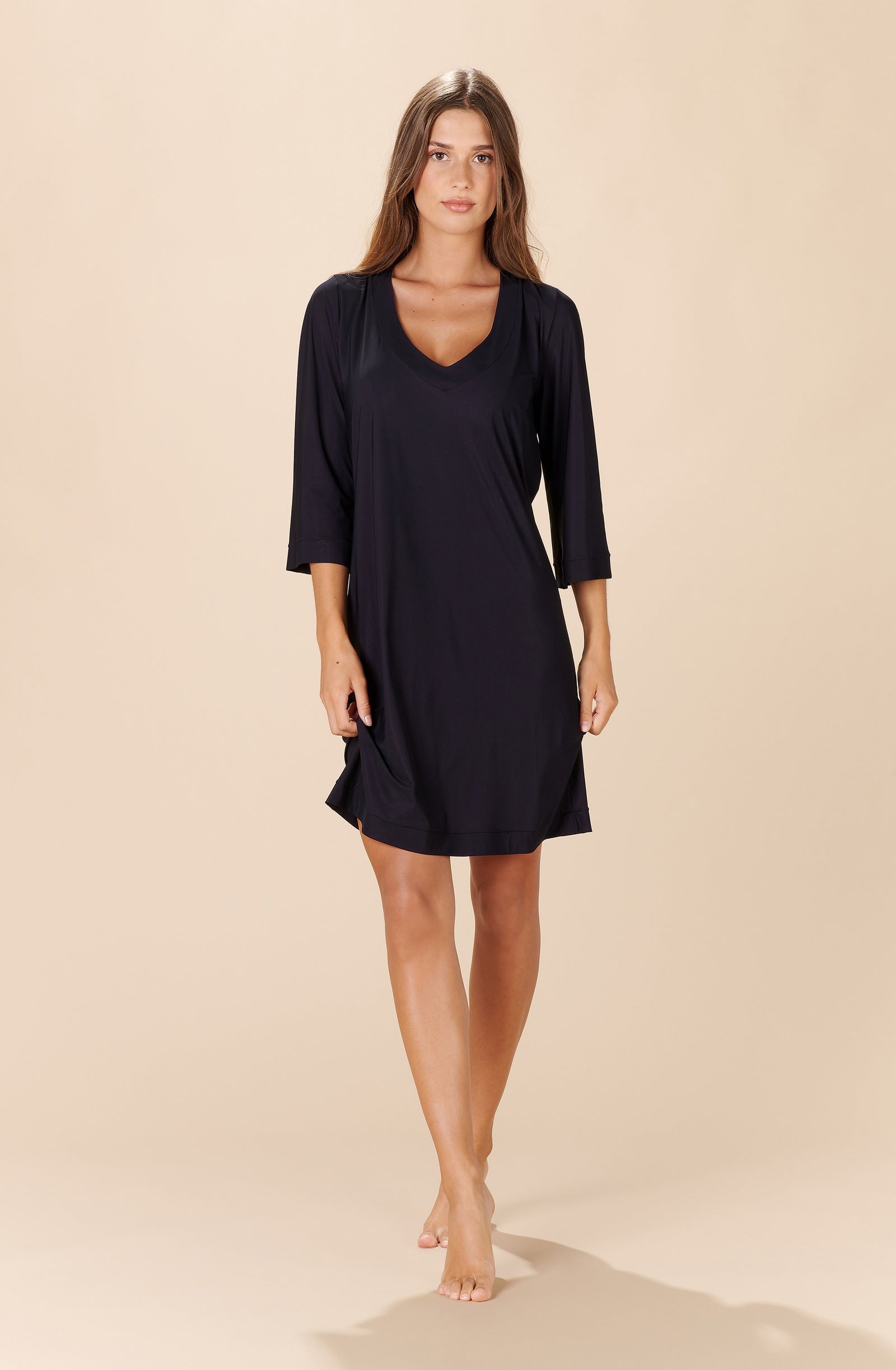nelly Black light voile tunic