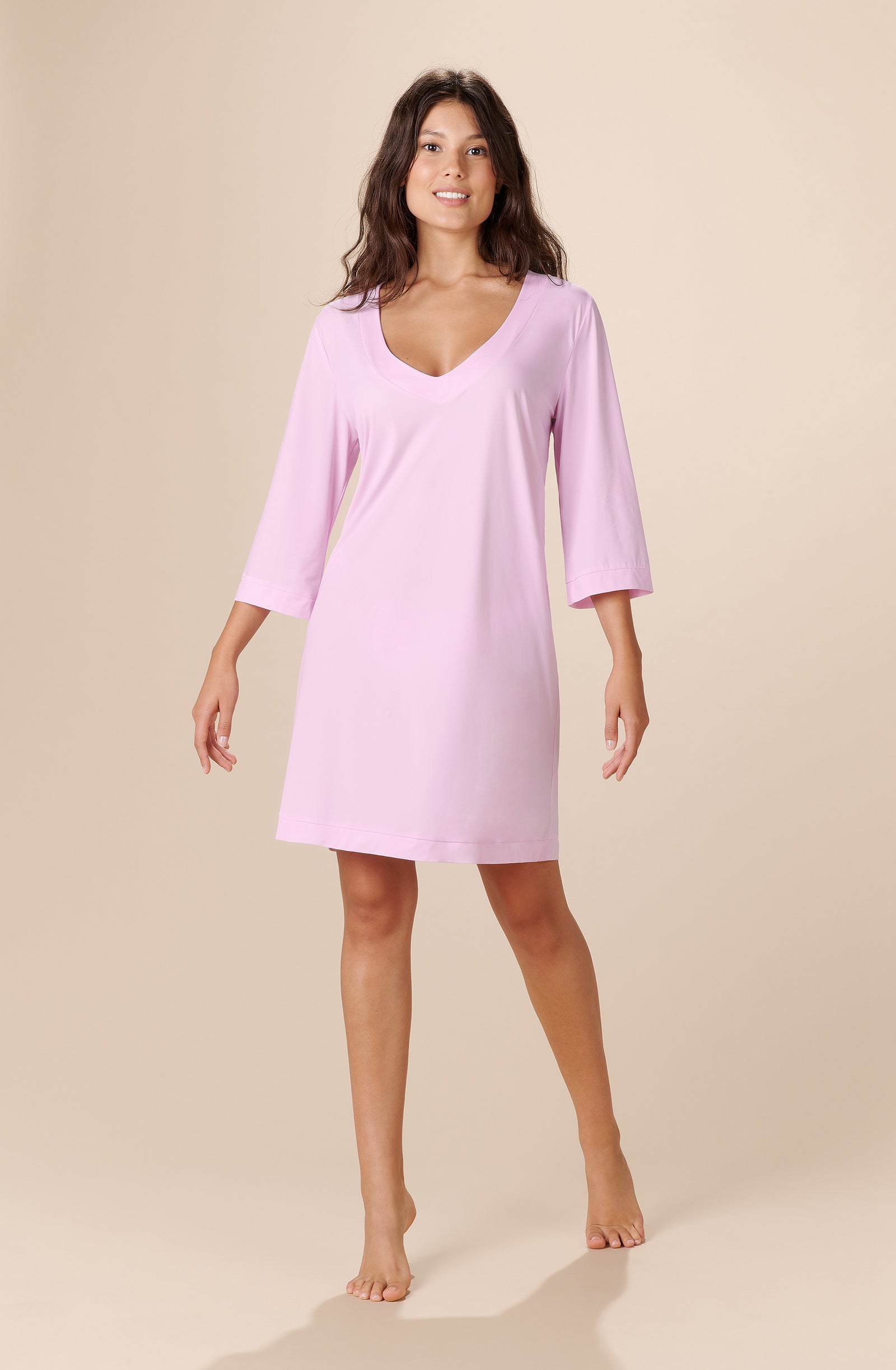 nelly pink light voile tunic