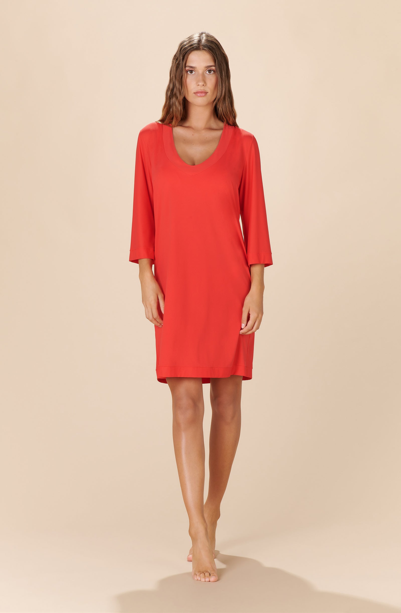 nelly Red light voile tunic