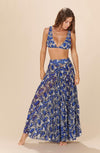 sunny Long semi-transparent GOTCHA print fishnet skirt