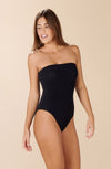 therry Black terry bandeau swimsuit