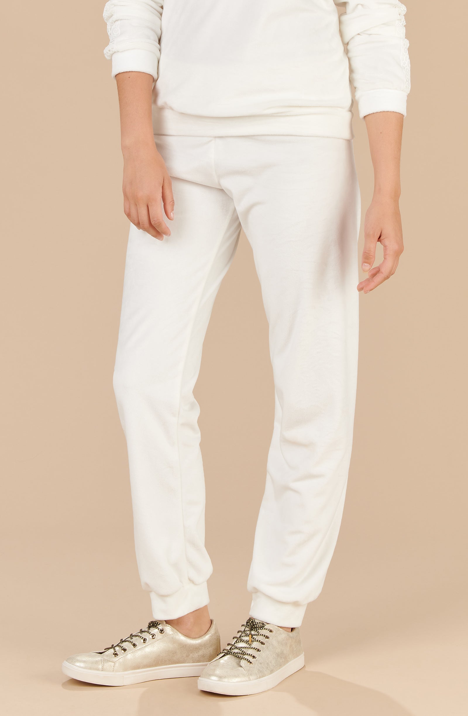 narcisse white velvet tracksuit