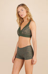 bobby khaki lace high waisted boyshorts