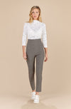 peyton TWEED EFFECT print high-waisted trousers