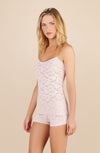 spencer Powder pink lace and Lurex top.
